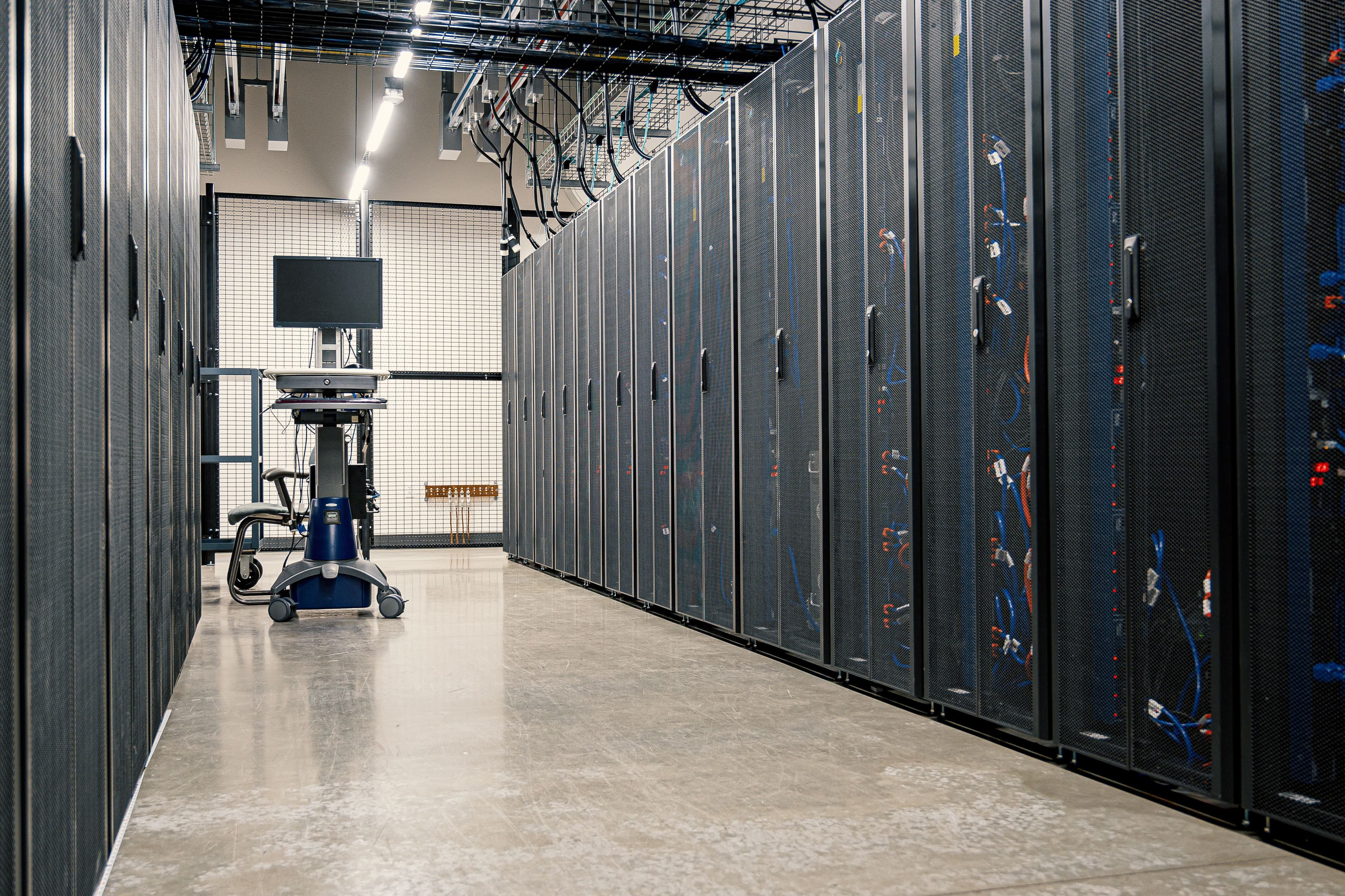 Data center server room electrical infrastructure